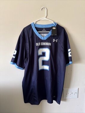 Under Armour Old Dominion Navy and Light Blue Football Jersey #2